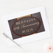 Étiquette en cuir et plaque Anniversaire (Enveloppe)