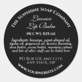 Étiquette en cuir noir (Devant)