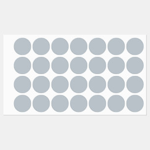 Étiquette en fer métallique argenté de 1 pouce ron