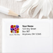 Étiquette En fleur - Floral Carré (En situation)