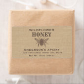 Étiquette en miel de lin simple et élégant (En situation)