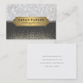 Étiquette en or métallique Sparkle Bokeh avec band (Devant / Derrière)