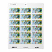 Étiquette En-tête Coeur Peint Musical Whimsical (Feuille entière)