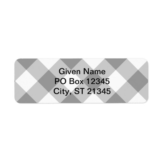 Étiquette En vichy gris (Devant)