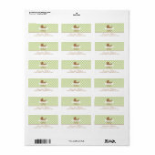 Étiquette En vichy vert mignon et transport pour bébé (Feuille entière)