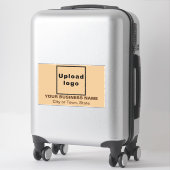 Étiquette en vinyle Brown grand rectangle (Sur valise)
