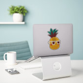 Étiquette en vinyle d'ananas (Ordinateur portable sur le bureau)