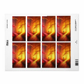 Étiquette Enchanted Crossroads - Vibrant Autumn Forest Art P (Feuille entière)