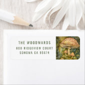 Étiquette Enchanted Forest Mushrooms (En situation)