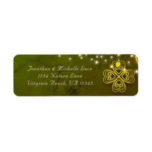Étiquette Enchanter l'adresse Celtic Clover et String Lights
