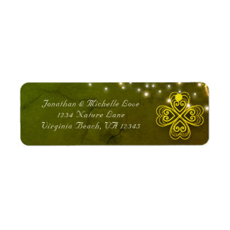 Étiquette Enchanter l'adresse Celtic Clover et String Lights
