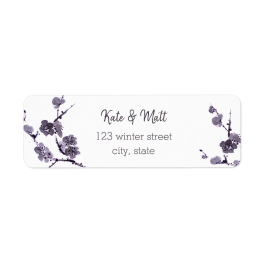 Étiquette Encre sumie de fleur de prune (Devant)