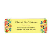 Étiquette Endroit de retour fleuri printanière joyeux (Devant)