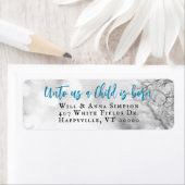 Étiquette Enfant né chrétien Noël Adresse de retour (En situation)