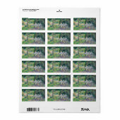 Étiquette Enfants attablés dans le jardin Camille Pissarro (Feuille entière)