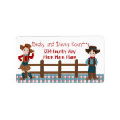 Étiquette Enfants de Cowboy (Devant)