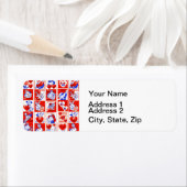 Étiquette Enfants Valentine Salutation Hugs Baisers Rouge Bl (En situation)