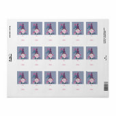 Étiquette Enfin Hugs & Kisses Amusant Gnome de Noël brillant (Feuille entière)