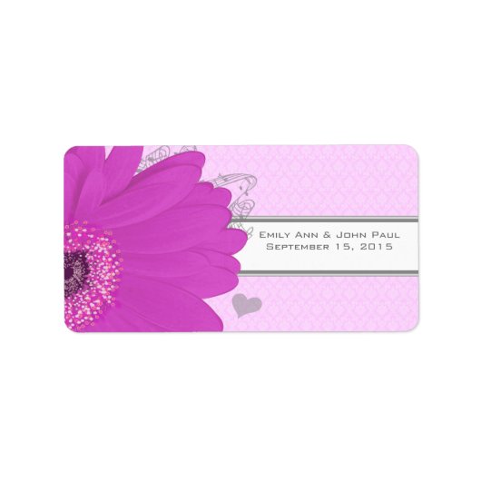 Étiquette Enregistrer la date Gerber Daisy Notes musicales e (Devant)