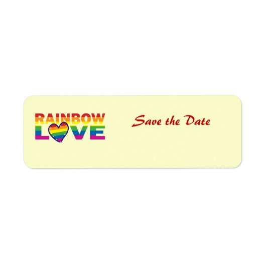 Étiquette Enregistrer la date/Mariage/Gay pride Rainbow (Devant)