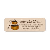 Étiquette Enregistrer La Date Religieuse Cream Puff Pâtisser (Devant)