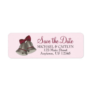 Étiquette Enregistrer la date Silver Bell Mariage Bells Étiq