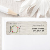 Étiquette Ensemble de Joy Floral Wreath Baby shower (En situation)