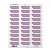 Étiquette Ensemble de vin de mariée (lilas) (Feuille entière)