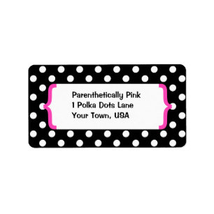 Étiquette {Entre parenthèses pois de rose, noir et blanc}