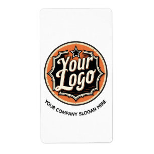 Étiquette Entreprise de logo et de texte personnalisés simpl