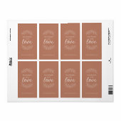 Étiquette Entreprise de terre cuite fait main avec amour (Feuille entière)