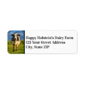 Étiquette Entreprise de vache Holstein personnalisée (Devant)