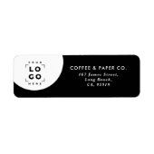 Étiquette Entreprise moderne graphique noir blanc (Devant)