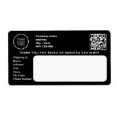 Étiquette Entreprise moderne Logo Entreprise Noir Entreprise (Devant)