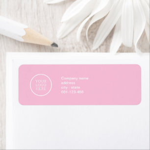 Étiquette Entreprise moderne Logo Entreprise Pink