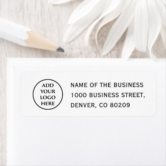 Étiquette Entreprise Professionnelle Entreprise Logo Texte (En situation)