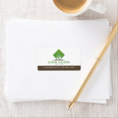 Étiquette Entretien de pelouse moderne/Logo d'herbe paysager (En situation)