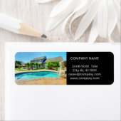 Étiquette entretien du pool du domaine immobilier (En situation)