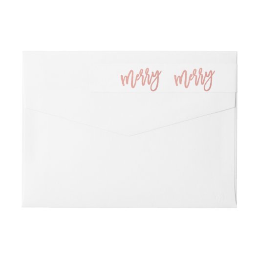 Étiquette enveloppant de joyeuses de Faux vacances (Dos)