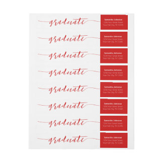 Étiquette enveloppante moderne avec écriture gradu