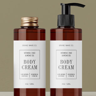 Étiquette enveloppante pour flacon de cosmétique s