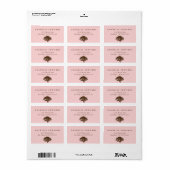 Étiquette Enveloppe d'enveloppe de chêne rose (Feuille entière)