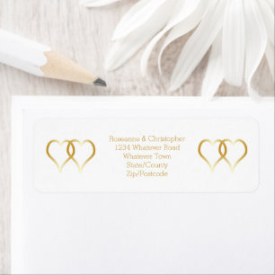 Étiquette Enveloppe mariage Adresse de retour Coeurs d'étiqu
