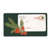 Étiquette Enveloppe Postage Livraison Festive De Et Vers (Devant)