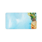 Étiquette Enveloppe tropicale vibrante au papier aquarelle r (Devant)