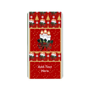 Étiquette Enveloppes de la barre de bonbons de Noël