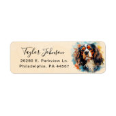 Étiquette Épagneul Cavalier King Charles Adresse de Retour (Devant)
