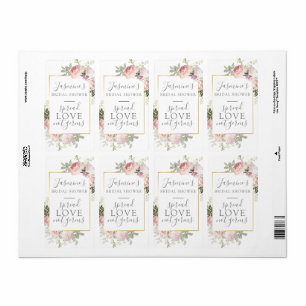 Étiquette Épandage de Fête de Mariage Floral Rose Épandez l'