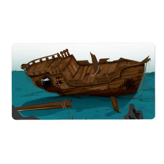 Étiquette Épave sous-marine (Devant)