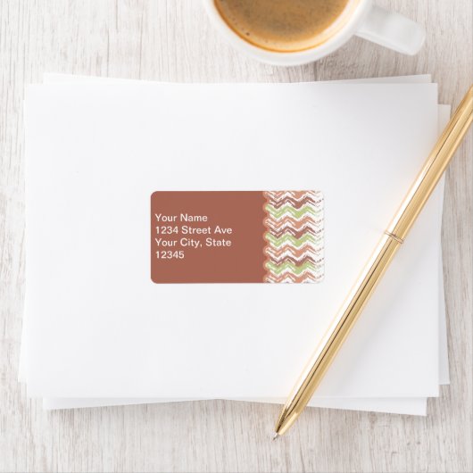 Étiquette Épice de scribble Chevron ZigZag (En situation)